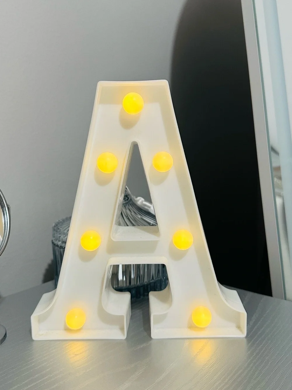 White Light-Up Letter 